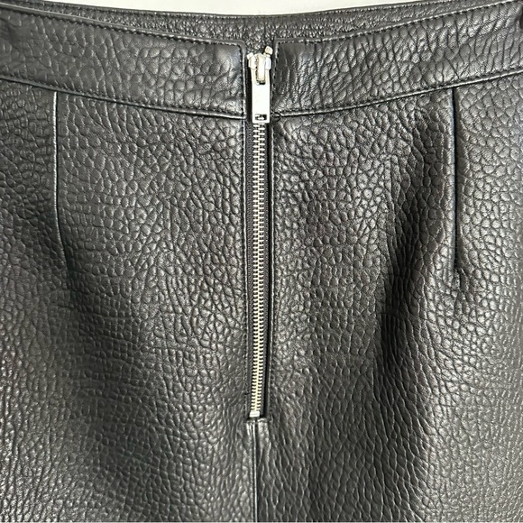 ENA PELLY 6 Classic black woman pebbled leather mini skirt runway luxury grease - Picture 7 of 9